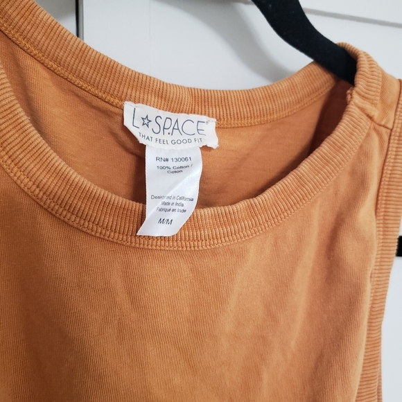 l*space Seaview Sleeveless Dress in Inka Gold size Medium - Picture 3 of 8